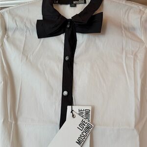 Love Moschino Women Black and White Shirt
